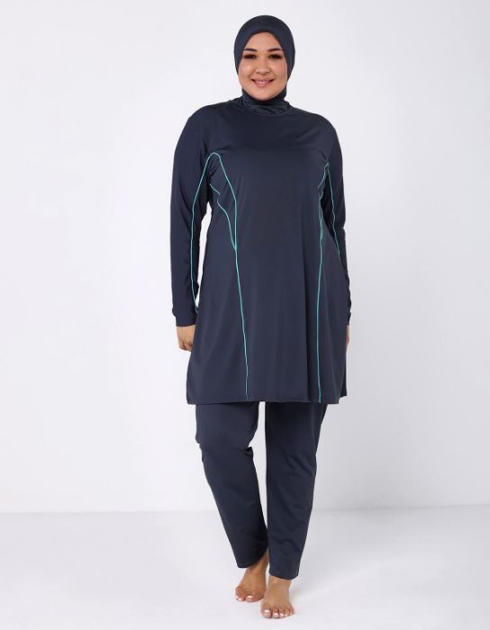 Tesmay Plus Size Lycra Burkini Swimsuit 2502-5